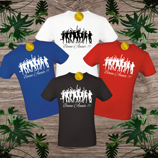 > Tee-shirt mixte / 1 face " BONNE ANNÉE 1" #T024
